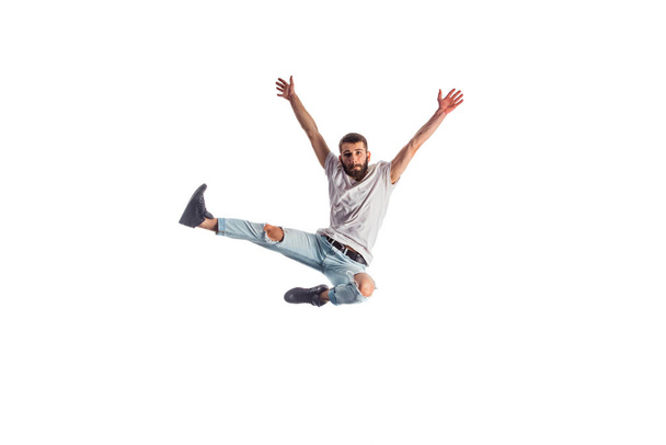 Cute guy doing breakdance - Photo, Image