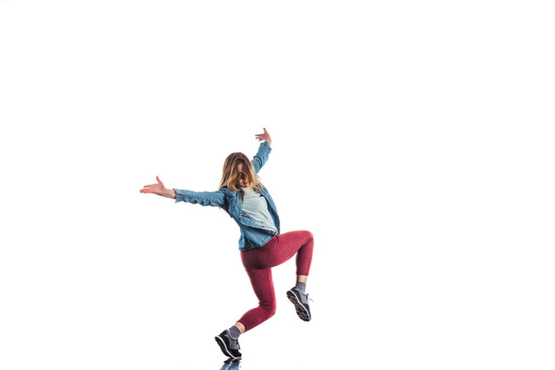 Girl doing aerobic - Photo, Image