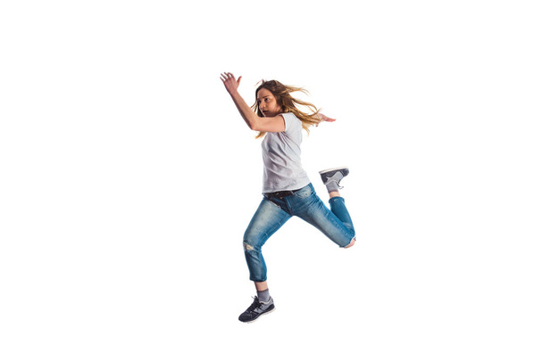 Athlete girl doing aerobic - Фото, изображение