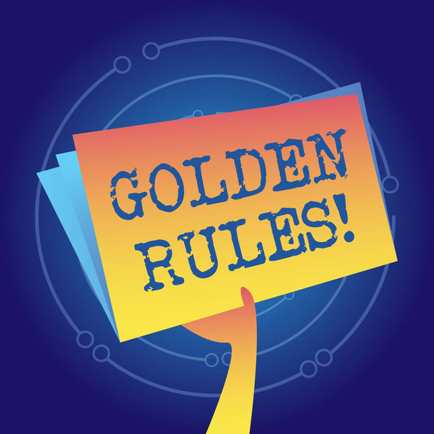 A Golden Rules-hoz írt jegyzet. Üzleti fotó bemutató elvet kell követni, hogy biztosítsák a siker az általános tevékenység odaad tárolás üres hely befest reszelő dosszié-val lepedő belső rész. - Fotó, kép