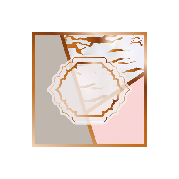 大理石のテクスチャのアイコンを持つカード - ベクター画像
