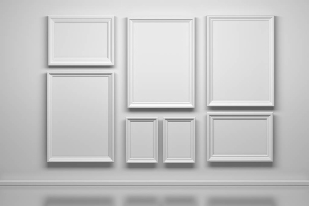 Set van vele witte frames - Foto, afbeelding