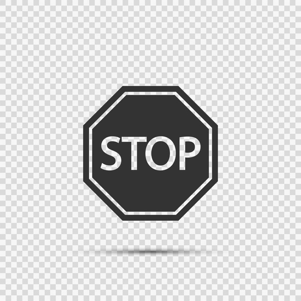 stop sign icons on transparent background,vector illustration - Vector, Image