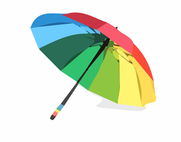 Color umbrella vector on white background - Vector, Image