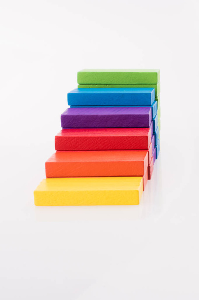 Multi kleur domino - Foto, afbeelding