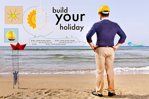 Build your holiday on beach - Photo, Image