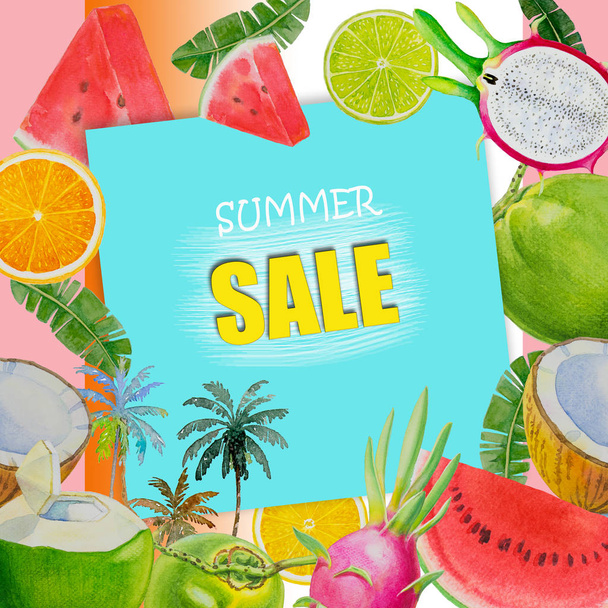 Summer sale background layout for banners - Valokuva, kuva