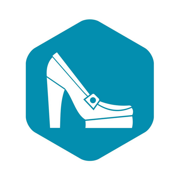 Women shoes on platform icon, simple style - Vector, afbeelding