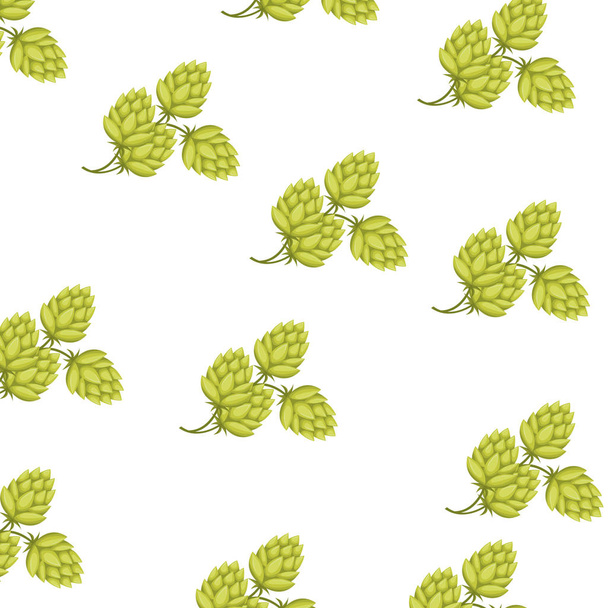 patroon pinecone groene geïsoleerde pictogram - Vector, afbeelding