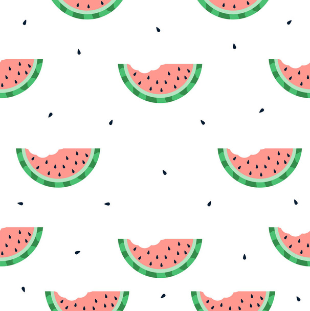 watermelon bite seamless pattern - Vektor, obrázek