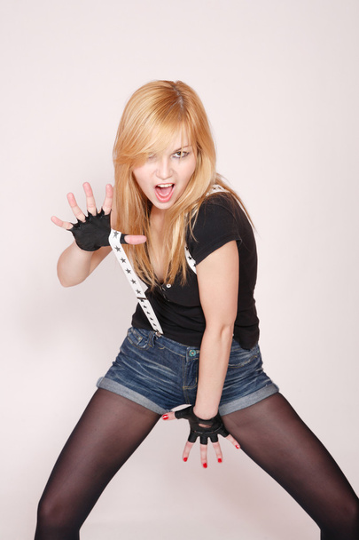 Portrait of female rock singer - Fotografie, Obrázek