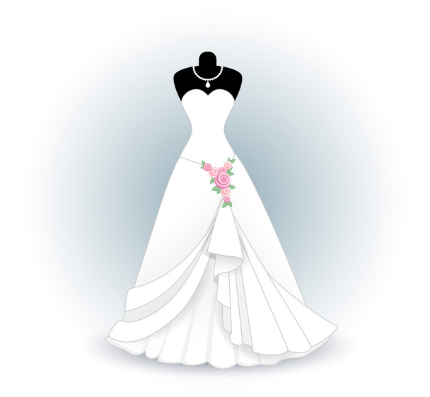 Wedding dress - Διάνυσμα, εικόνα