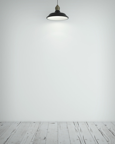 wall with lamp - Foto, imagen