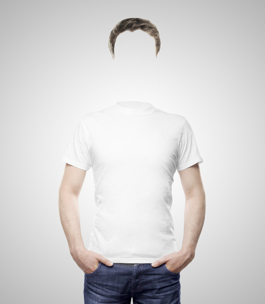 man standing without head - Zdjęcie, obraz