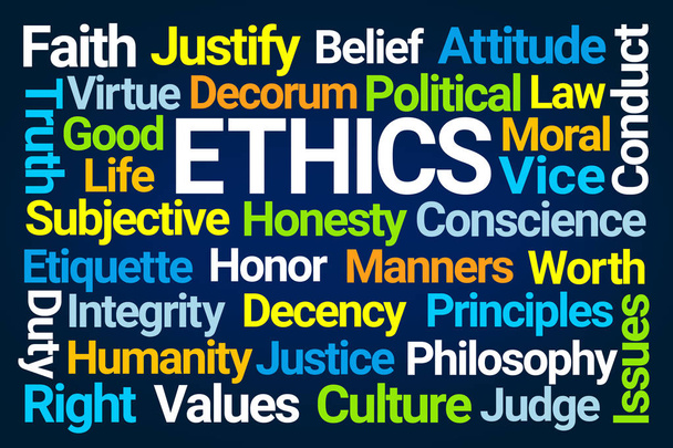 Ethik-Wortwolke - Foto, Bild