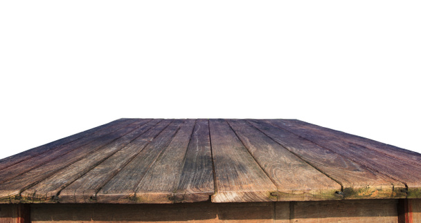 Старий дерев'яний стіл ізольований білий
 - Фото, зображення