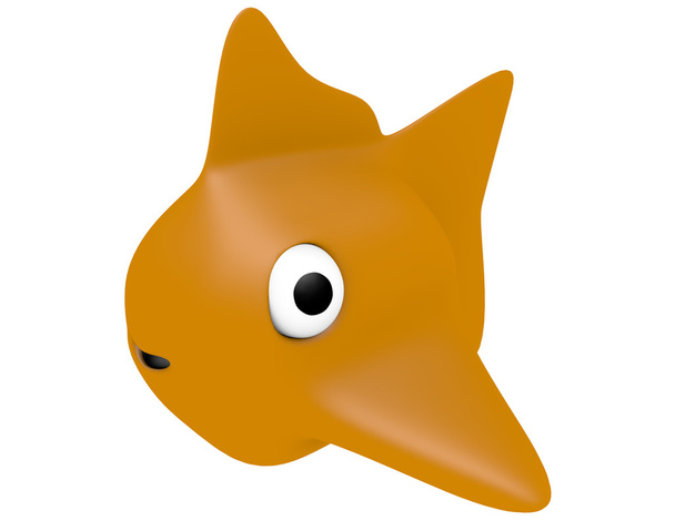 Render 3d di un cartone animato Pesce d'oro
 - Foto, immagini