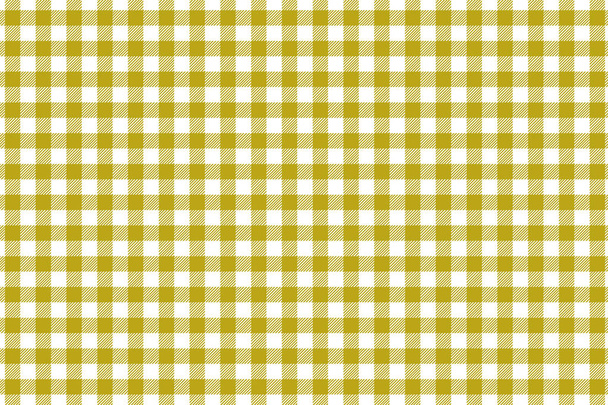 Patrón amarillo de Gingham. Textura de rombo / cuadrados para cuadros, manteles, ropa, camisas, vestidos, papel y otros productos textiles
 - Vector, imagen