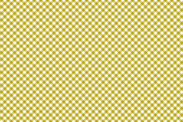 Gingham yellow pattern. Texture from rhombus/squares for - plaid, tablecloths, clothes, shirts, dresses, paper and other textile products - Vector, Image