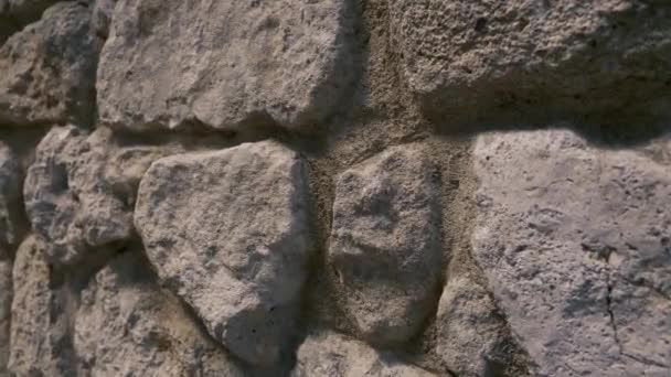 Old wall made from big stones - Felvétel, videó