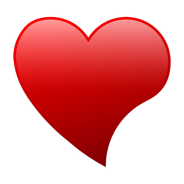 Frontera roja del corazón aislada sobre fondo blanco. Love & Passion Concept (en inglés). Ilustración de vectores EPS10 en gradiente y estilo de lente tan simple para el símbolo del icono de la tarjeta de felicitación muchos más
 - Vector, Imagen
