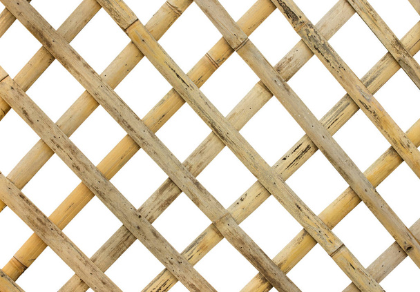 bambu aita tai häkki valkoisella taustalla leikkausreitillä
 - Valokuva, kuva