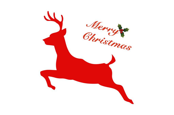 Biglietto natalizio con cervo - disegno illustrativo
 - Foto, immagini