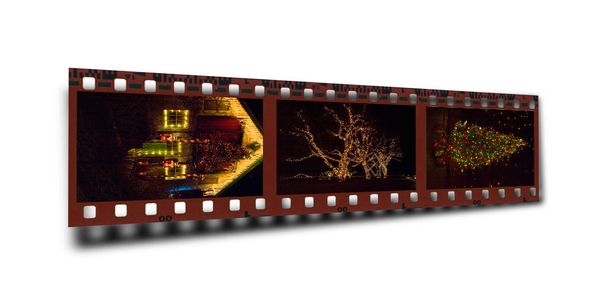 Filmový pás s motivem vánočních fotografií - Fotografie, Obrázek