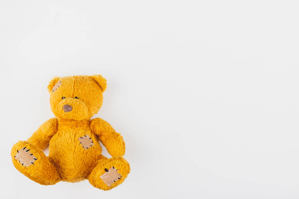 Brown teddy bear on the light background - Photo, image
