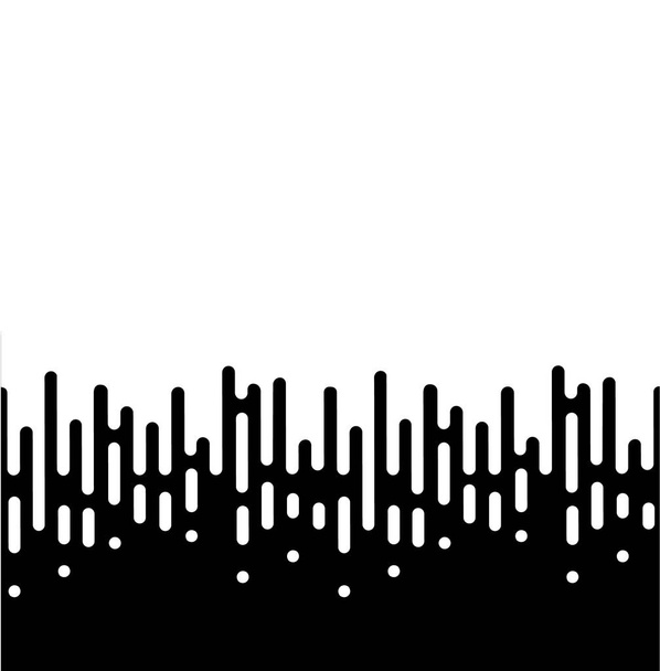 Vector Halftone Transition Abstract Wallpaper Pattern. Líneas redondeadas irregulares blancas y negras sin costura Fondo para el diseño moderno del sitio web plano. - Vector
 - Vector, Imagen