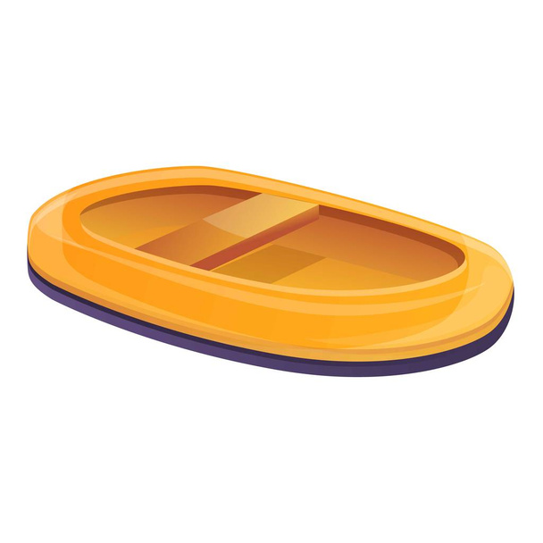 Inflatable boat icon, cartoon style - Vetor, Imagem