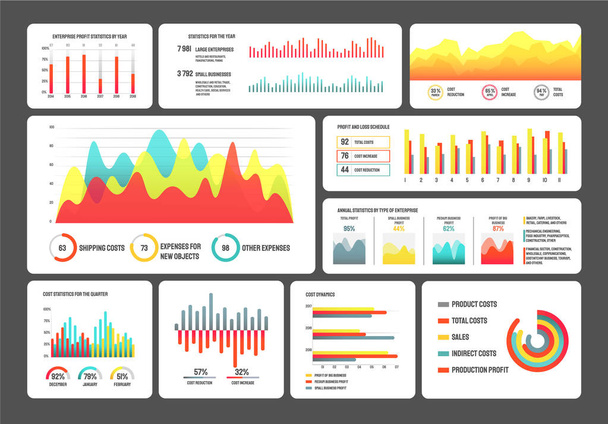 Infographics Schemes, Information  in Visual Form - Vektor, obrázek