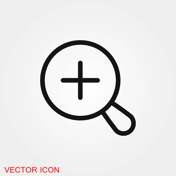 Symbole de signe vectoriel d'icône de zoom pour la conception
 - Vecteur, image