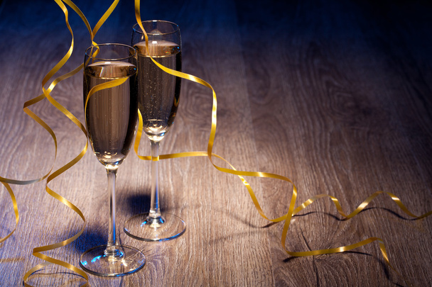 Pair glasses of champagne - Foto, Imagen