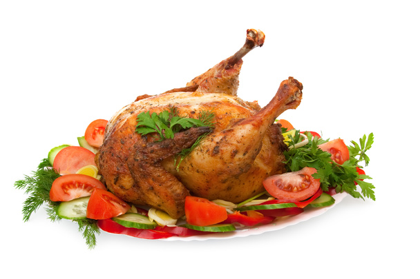 pečené kuře se zeleninou - Fotografie, Obrázek