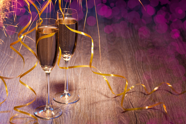 Pair glasses of champagne - Photo, image