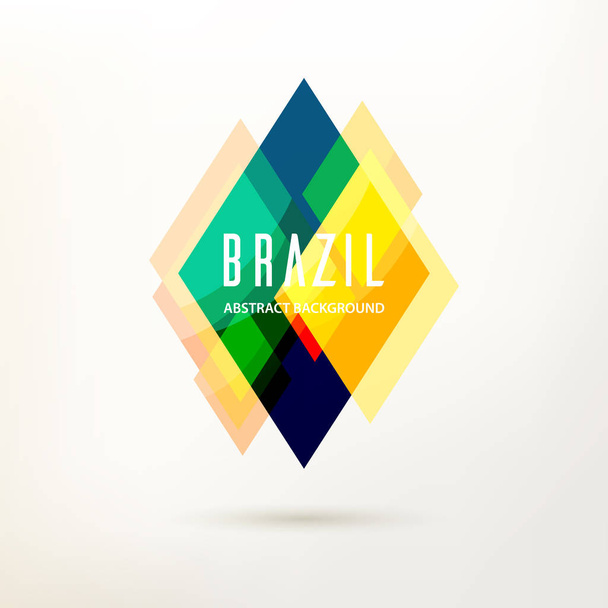 Logótipo geométrico no Brasil conceito de cor
 - Vetor, Imagem