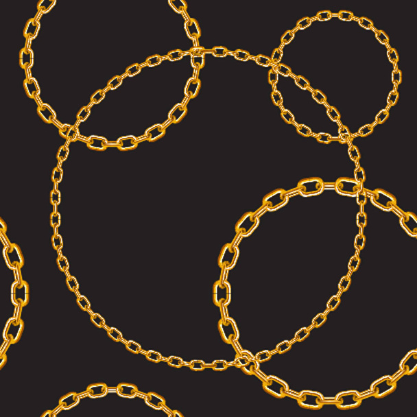 Goldkette nahtloses Muster - Vektor, Bild