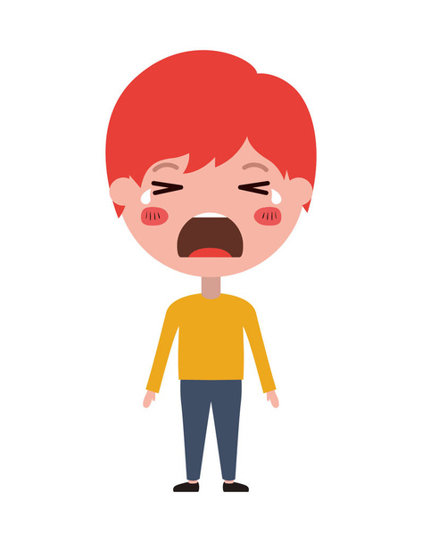 мультяшный человек, плачущий персонаж Кавайи
 - Вектор,изображение