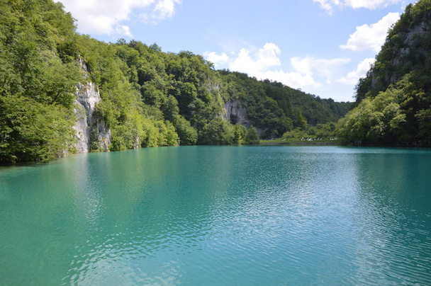 Jeziora plitvice park narodowy, Chorwacja  - Zdjęcie, obraz