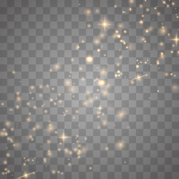 Σκόνη σπινθήρες, χρυσά αστέρια - Διάνυσμα, εικόνα