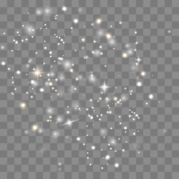 Chispas de polvo, estrellas doradas
 - Vector, Imagen