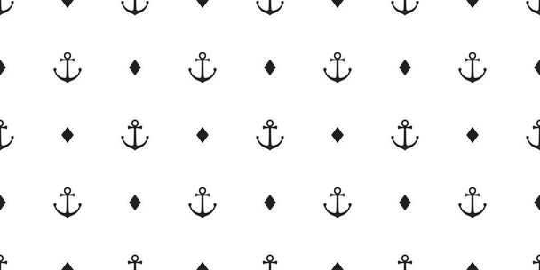 Anchor seamless pattern vector boat pirate helm maritime Nautical ocean sea repeat wallpaper tile background scarf isolated - Vektor, Bild