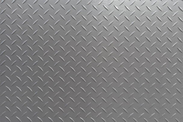 bílá stříbrná průmyslová zeď diamantová ocel vzor pozadí - Fotografie, Obrázek