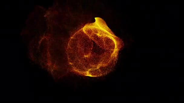 Explosion with particles around sphere - Footage, Video