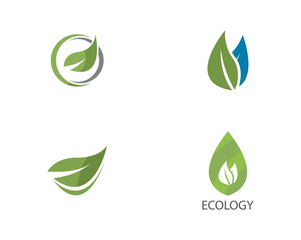 Eco Tree Leaf Logo Sjabloon - Vector, afbeelding