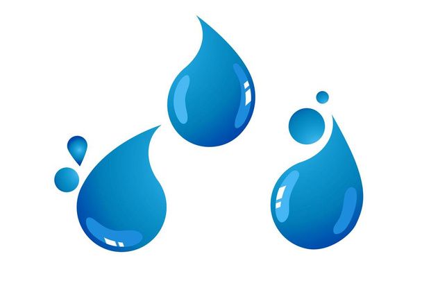icono de agua simple en blanco - diseño de ilustración
 - Foto, imagen