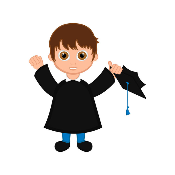 Cute graduated boy image - Vector, Image