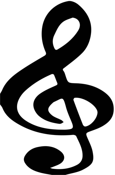 Ikona muzyki na białym tle - Wektor, obraz