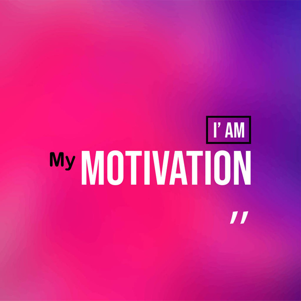 Io sono la mia motivazione. Citazione motivazionale con vettore di sfondo moderno - Vettoriali, immagini